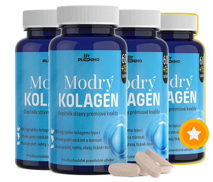 3× Modrý Kolagen (+1&nbsp;zdarma)